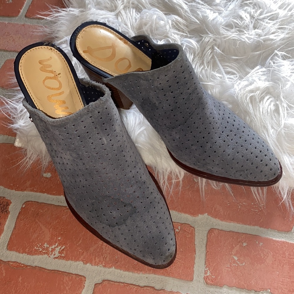 Sam Edelman bates stormy blue leather booties